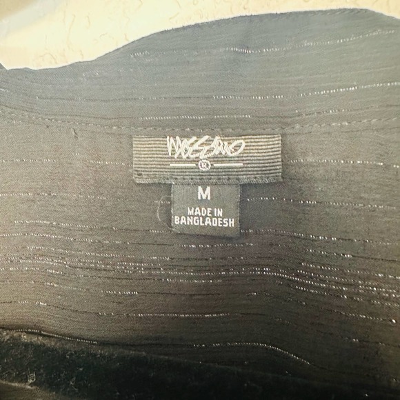 Mossimo Women's Black Short Sleeve Button Front Blouse Medium - Picture 4 of 4